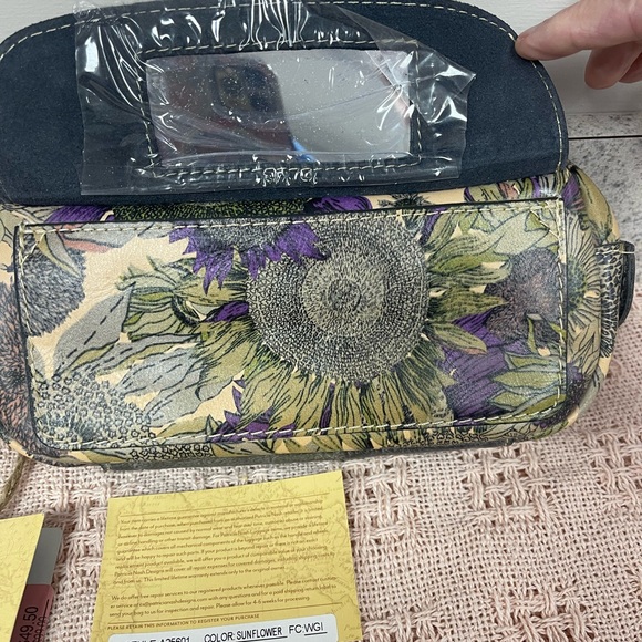 Patricia Nash Purple and Tan Floral Cosmetic Bag - Picture 2 of 8